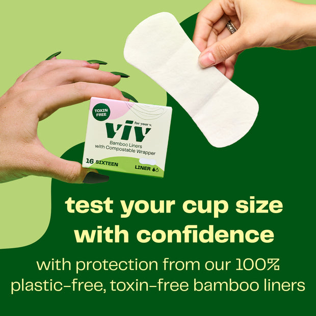 Viv Menstrual Cup Discovery Kit | Pair your Viv Cup with Viv Liners for extra protection