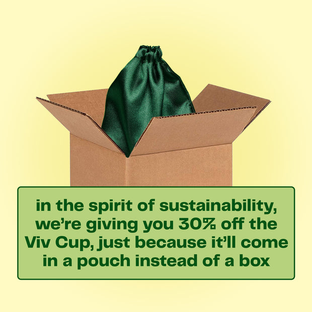 Sustainable Period Care | Viv Menstrual Cup with Reduced Packaging | save 30%