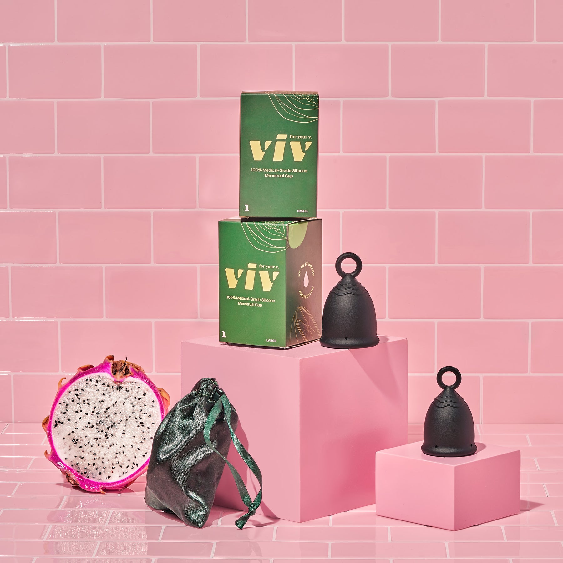  Viv For Your V Menstrual Cup - Large - Safe, Comfortable, Easy  To Use Alternative To Tampons and Pads - Soft, Flexible, Reusable  Medical-Grade Silicone Period Cup : Health & Household