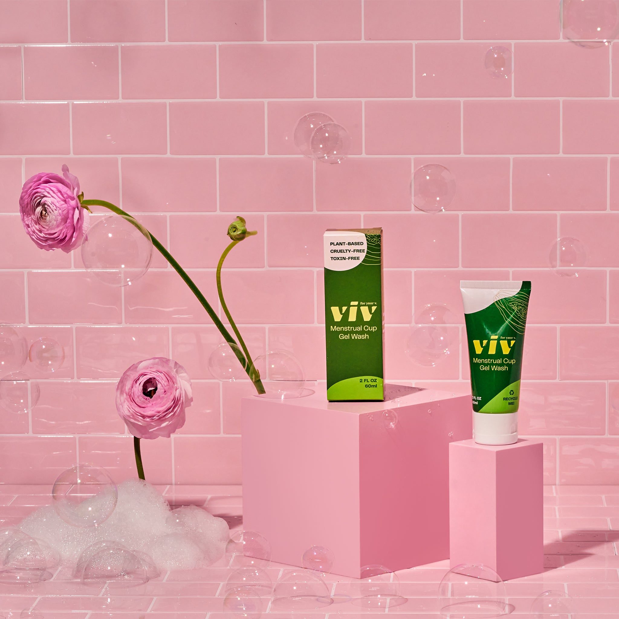 Plant based cruelty free and toxin free menstrual cup gel wash. By Viv. 